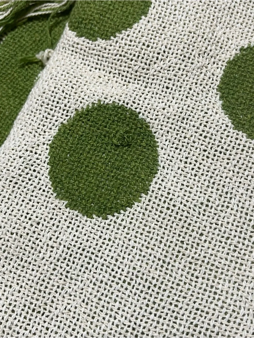 Green Polka Dot Fringe Throw Blanket 21-sup